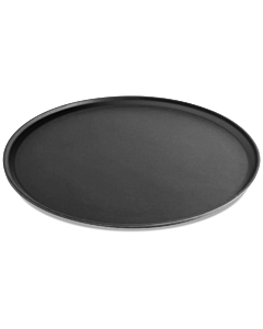 Omcan 26" X 22" Non-Slip Service Tray Oval NSF Black - CA