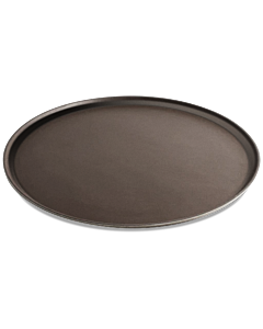 Omcan 26" X 22" Non-Slip Service Tray Oval NSF Brown - CA