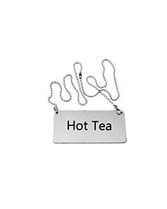 Omcan Stainless Steel Beverage Chain Sign - Hot Tea