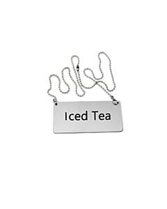 Omcan Stainless Steel Beverage Chain Sign - Iced Tea