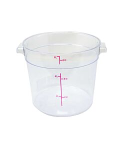 Omcan 6 QT. Clear Round Polycarbonate Food Storage Container - USA