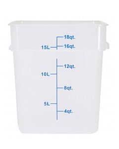 Omcan Translucent Square Polypropylene Food Storage Containers