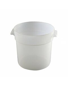 Omcan 18 Qt. White Round Polypropylene Food Storage Container - USA