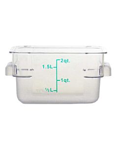 Omcan Translucent Square Polypropylene Food Storage Containers