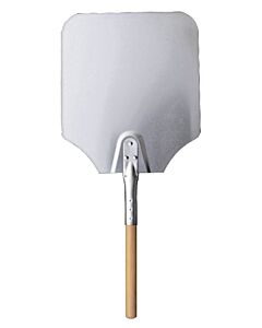Omcan 12″ x 14″ Aluminum Pizza Peel with 12″ Wood Handle - USA