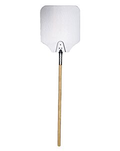Omcan 12″ x 14″ Aluminum Pizza Peel with 38″ Wood Handle - USA
