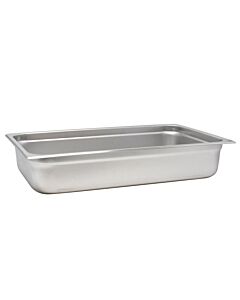 Omcan Full-Size Stainless Steel Steam Table Pan - 4" Deep - USA