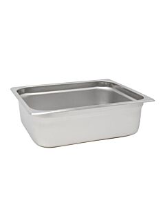 Omcan 1/2 Size Stainless Steel Steam Table Pan - 4" Deep - USA