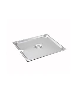 Omcan 1/2 Size Slotted Stainless Steel Steam Table Pan Cover - USA