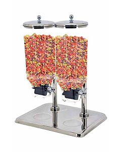 Omcan 7.5 L / 33.8 oz Double Stainless Steel Cereal Dispenser