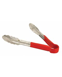 Omcan 9" Heavy-Duty Utility Tong - Red Handle - CA