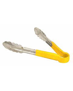 Omcan 9" Heavy-Duty Utility Tong - Yellow Handle - CA