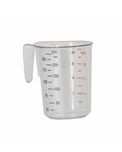 Omcan 0.26 qt / 250 mL Clear Polycarbonate Measuring Cup - USA
