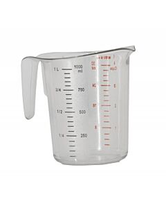 Omcan 1 qt / 1000 mL Clear Polycarbonate Measuring Cup - USA