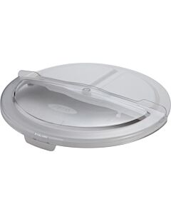 Omcan Polycarbonate + Polypropylene Rotating Lid with Clear Scoop for Round Ingredient Bins