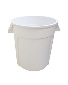 Omcan 32-Gallon Polyethylene White Round Ingredient Bin - USA