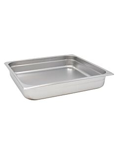 Omcan 2/3 Size Stainless Steel Steam Table/Hotel, 13.875" x 12.75", Anti Jam - NSF
