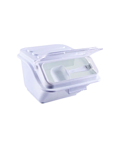 Omcan 80987 2.6 Gallon Shelf Ingredient Bin / Storage Bin with Lid & Scoop - 1 Pack