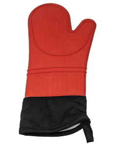 Omcan 15" Silicone Oven Mitt - Red