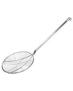 Omcan 9" Round Wire Skimmer with 17.5" Nickle Plated Handle