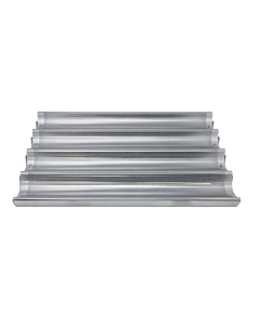 Omcan 26" x 18" Glazed Aluminum Baguette/French Bread Pans