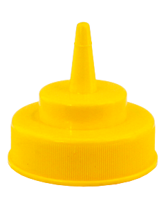 Omcan Yellow Cap for Wide Mouth Squeeze Bottles - 12/16/24/32 oz.