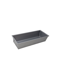 Omcan 12-1/4" x 4.5" x 2-3/4" Glazed Aluminized Steel Bread Loaf Pan