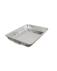 Omcan 18" x 26" x 3.5" 12-Gauge Heavy-Duty Aluminum Baking/Roasting Pan with Handles