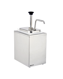 Omcan Stainless Steel Single 2L Pump Condiment Dispenser - CA
