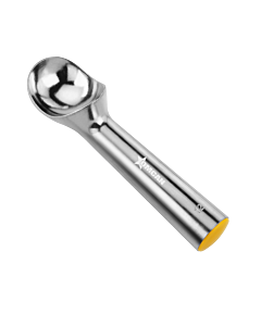 Omcan 3 oz. Aluminum Ice Cream Scoop/Dipper #12 - Yellow - CA