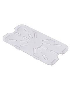 Omcan Half (1/2) Size Clear Polycarbonate Drain Shelf for Food Storage Pans - CA