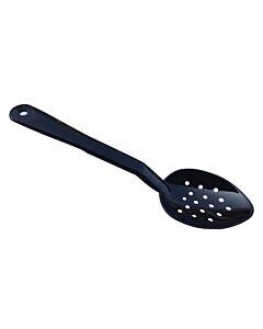 Omcan 13" Polycarbonate Perforated Serving Spoon - Black - USA