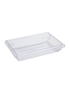Omcan 12" x 18" x 3.5" Clear Rectangle Polycarbonate Half-Size Food Storage Container - USA