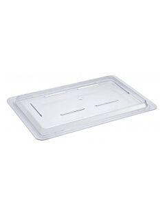 Omcan Half-Size Polycarbonate Clear Rectangular Lid for 12" x 18" Food Storage Container - USA