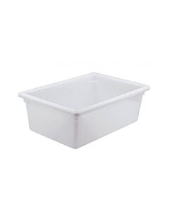 Omcan 18" x 26" x 9" White Rectangle Polypropylene Food Storage Container - USA