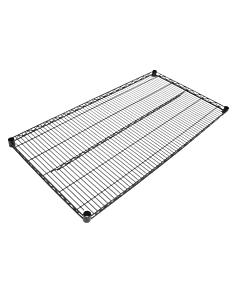 Zanduco 18" Black Commercial Epoxy Wire Shelves - NSF