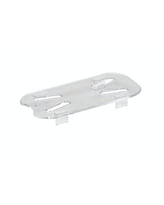 Cambro 90CWD135 Food Pan - Camwear - Polycarbonate - Clear - Drain Shelf - 1/9 Size