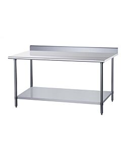 Dukers DCSTW-3048B Stainless Steel Work Table with Backsplash - 36" x 48" x 30" - USA