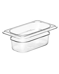 Cambro 92CW135 Food Pan 6 QT. - Camwear - Polycarbonate - Clear - 1/9 Size - USA