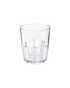 GET 9912-1-CL 12 oz. (13.25 oz. Rim-Full), 3.5" Double Rocks, 4" Tall -72/case