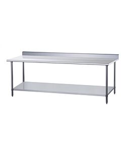 Dukers DCSTW-3060B Stainless Steel Work Table with Backsplash - 36" x 60" x 30" - USA