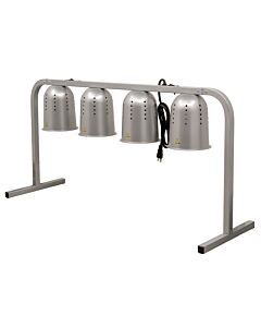 Omcan 4-Bulb Commercial Silver Portable Heat Lamp, 4 x 250W - 110V