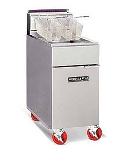 American Range AF-25 Fryer Floor Model with Full Pot 20-20 lb. Capacity Natural Gas or Liquid Propane - 80,000 BTU