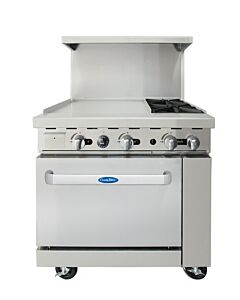 Atosa AGR-2B24GL 36'' Range with (2) Open Burners 32,000 BTU and 24