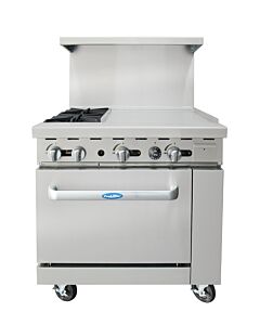 Atosa AGR-2B24GR 36'' Range with (2) Open Burners 32000 BTU and 24