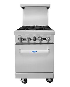 Atosa AGR-4B 24″ Gas Range with Four (4) Open Burners - 152,000 BTU