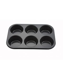 Winco AMF-6NS 6 Cup Tin Plate Non-Stick Muffin Pan - USA