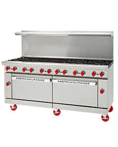 American Range AR-12 72" Heavy Duty Gas Range with 12 Burners - 454,000 BTU