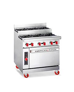 American Range AR-6-SU 36" Heavy Duty Range with 6 Step Up Burners - 227,000 BTU
