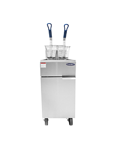 Atosa ATFS-35ES 16" Floor Gas Fryer with 35 lb. Capacity, 3 Burners, and Manual Control - 60 000 BTU - CA